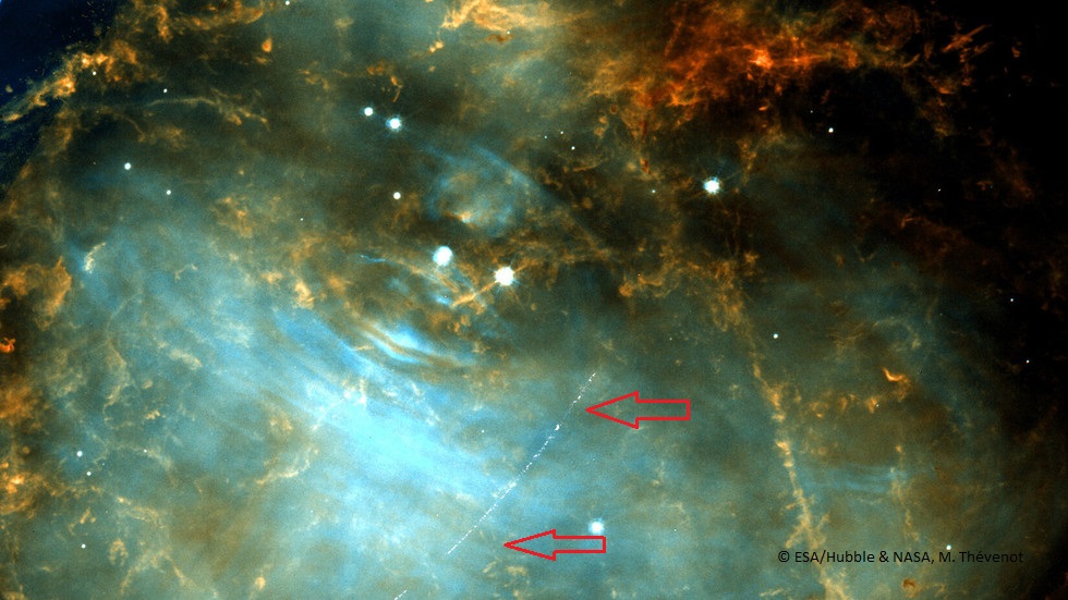Hubble legt asteroïde vast die de Crab Nebula trakteert op een fotobom 11