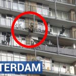 Man klimt als 'Spiderman' over balkons van flat 15