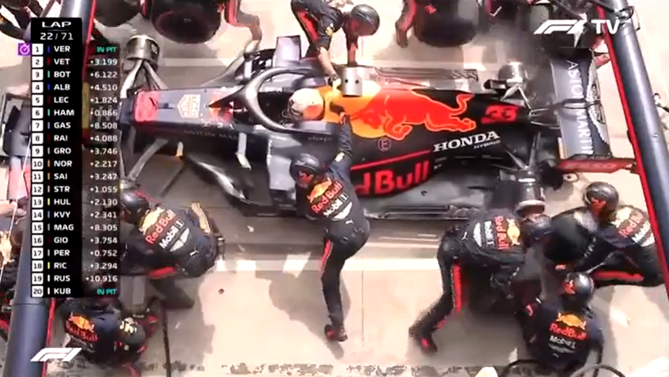 De pitstop van Max Verstappen was de snelste in Formule 1 ooit 13