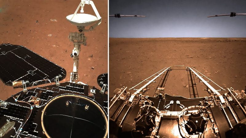 Chinese rover stuurt eerste foto van Mars 10