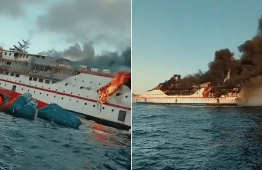 Video: Heftige brand op veerboot in Indonesië; passagiers springen in het water om te ontsnappen 13