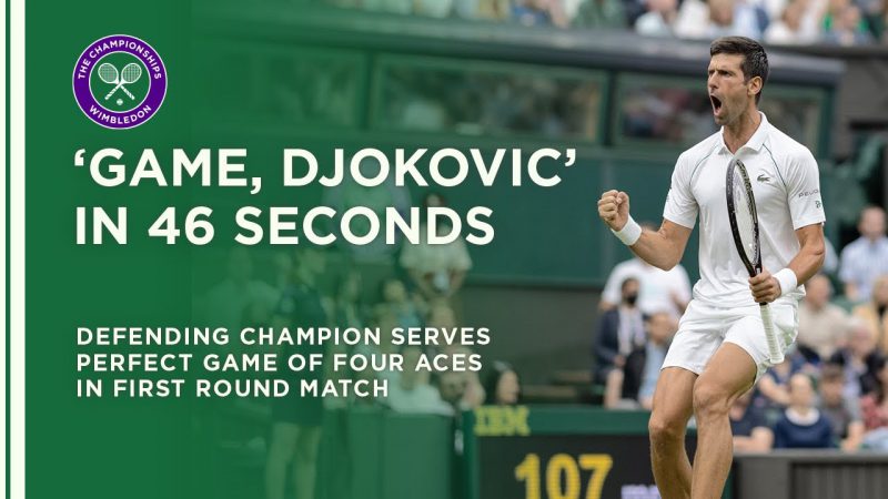 Djokovic wint game op Wimbledon in 46 seconden 13