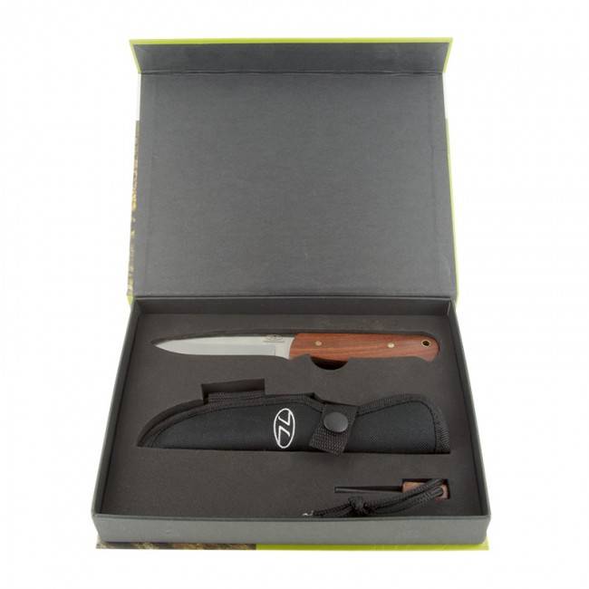 Highlander Jaguar bushcraft mes stainless steel met firesteel