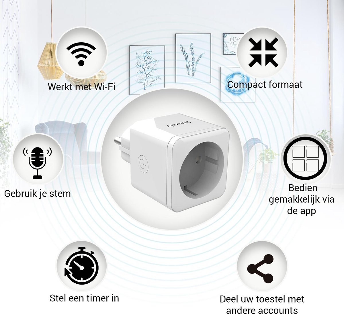 Smartify Slimme Stekker - Incl. Tijdschakelaar & Energiemeter 10