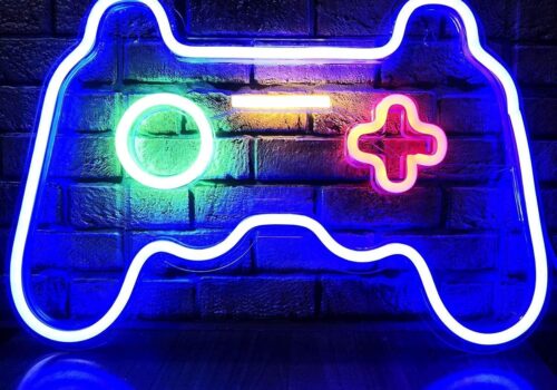 Playstation controller neon wandlamp 11