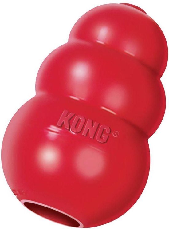 KONG Kauwbot – Hondenspeelgoed – Duurzaam rubber – 10.16cm – Rood – Maat L