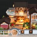 Miniatuurhuis bouwpakket nostalgisch dorp